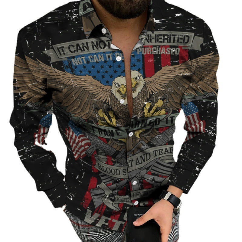 3D Printed Skull Shirt Men's Button Cardigan