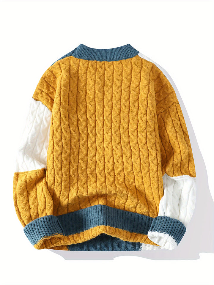 Men's Geometric Knit Pullover