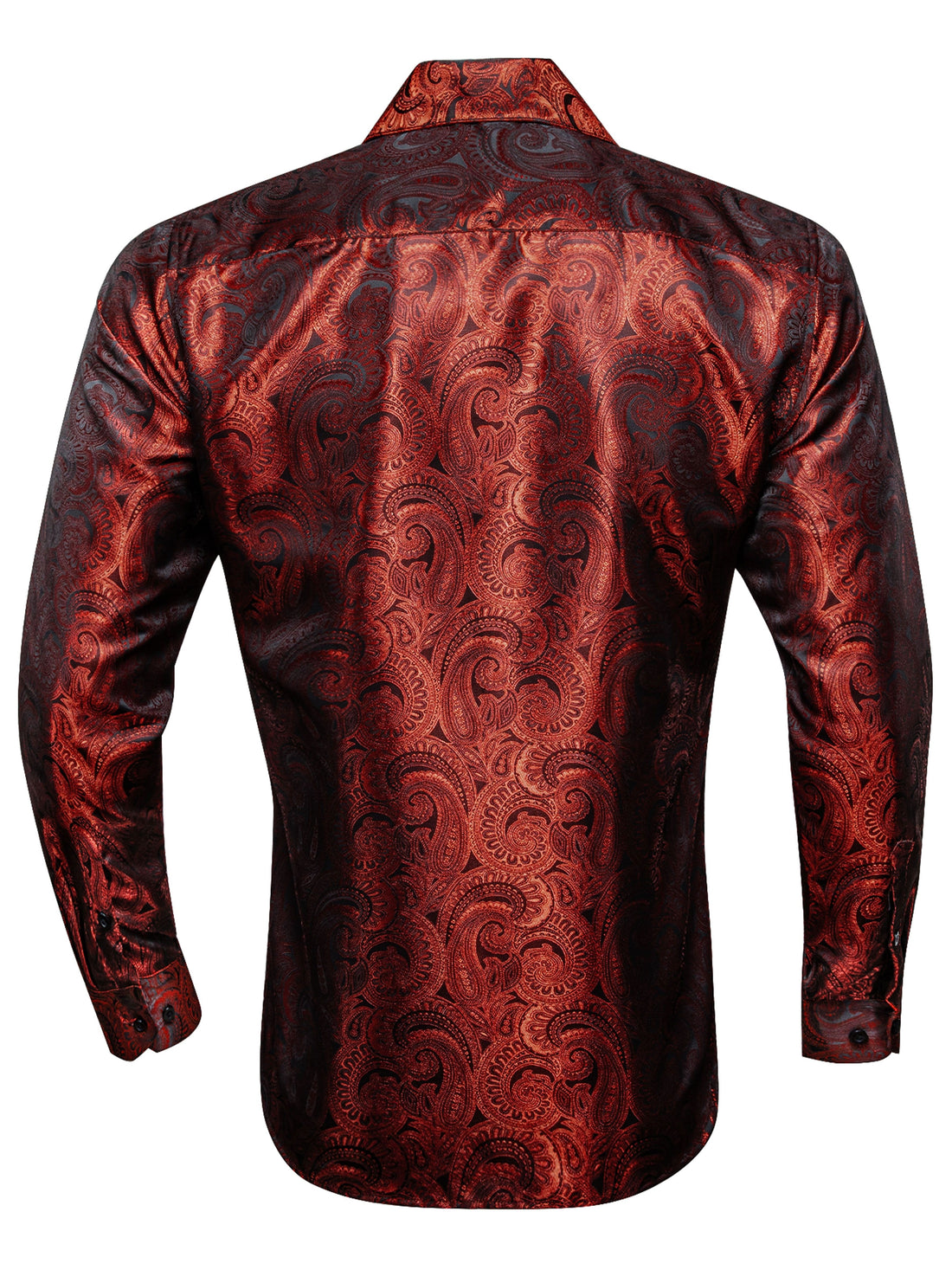 Men's Plus Size Paisley Jacquard Dress Shirt