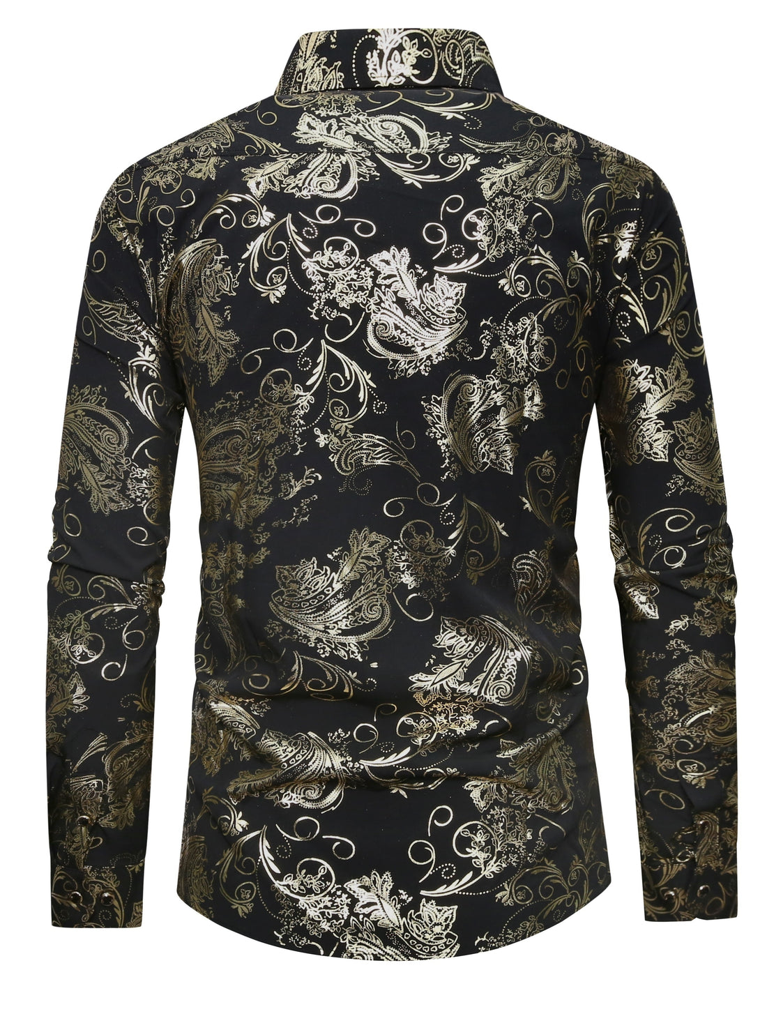 Vintage Floral Print Men's Long Sleeve Shirt