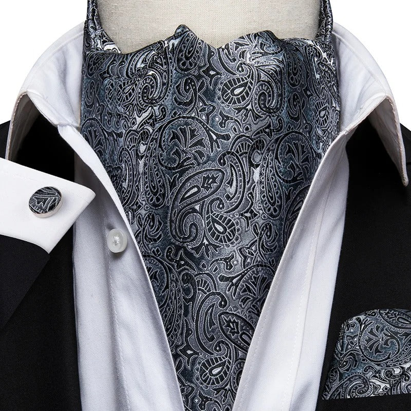 Hi-Tie 100% Silk Adult Men's Cravat Ascot